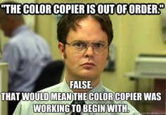 Dwight funny copier meme