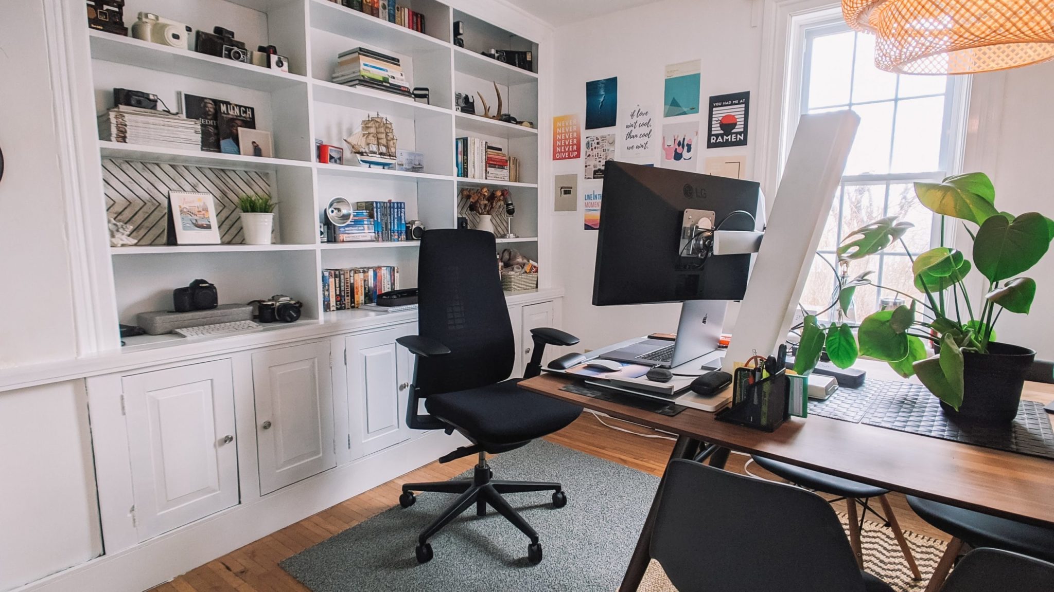 Fern task chair and Humanscale Quickstand in home office