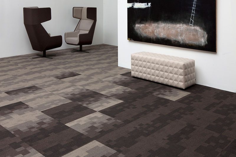 Tandus grey modular carpet