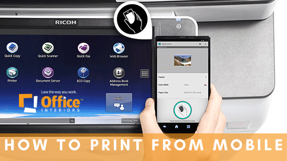 printing on a ricoh copier with the ricoh app for a smartphone
