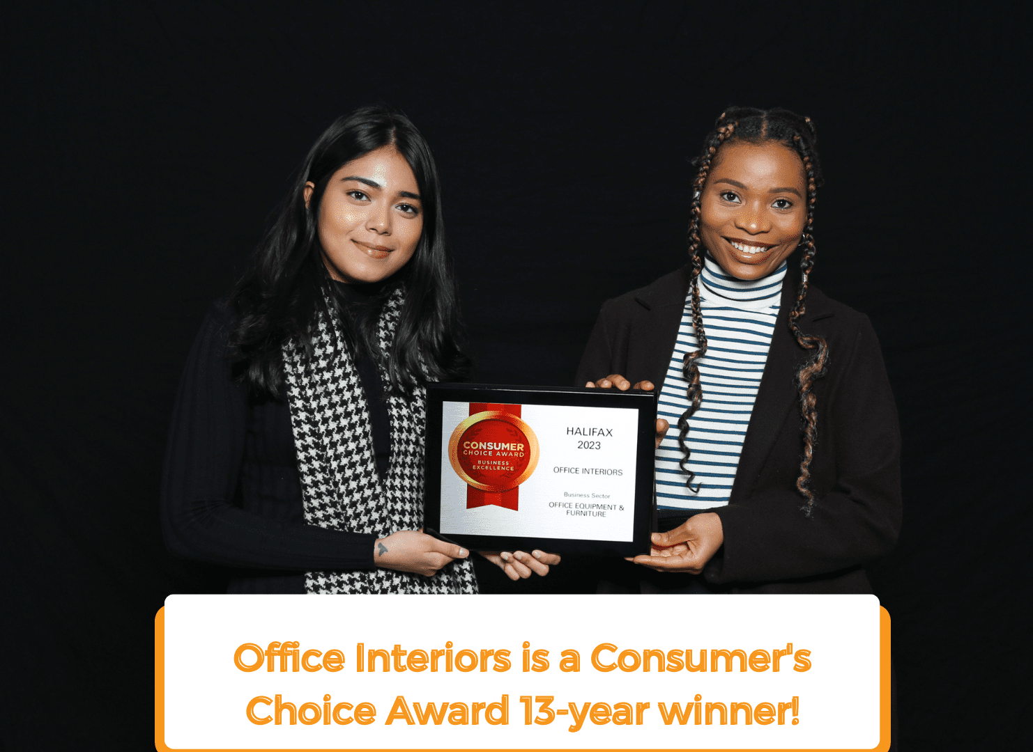 Office Interiors named 2023 Consumer Choice Award for office furniture and equipment category